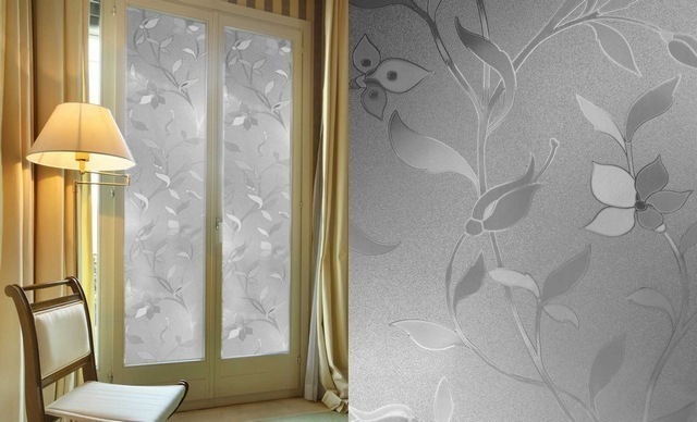 Statická fólie na okno Růže